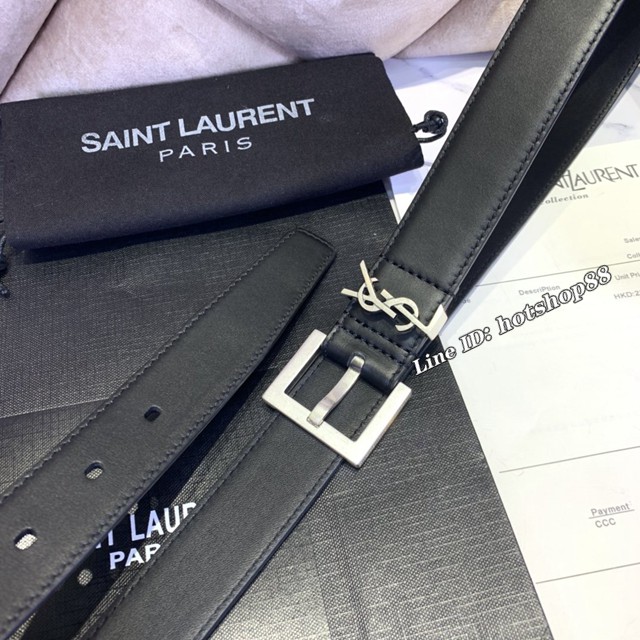 Saint Laurent女士皮帶 聖羅蘭金扣小牛皮腰帶  jjp1756